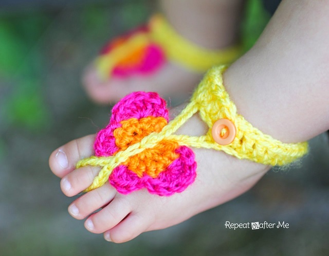 Buttefly-crochet-Sandals