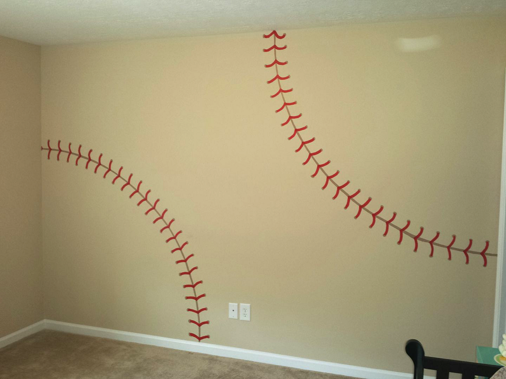 DIY Baseball Wall Idea
