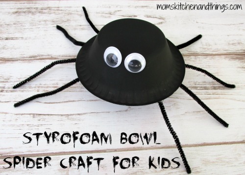 Styrofoam Bowl Spider Craft for Kids