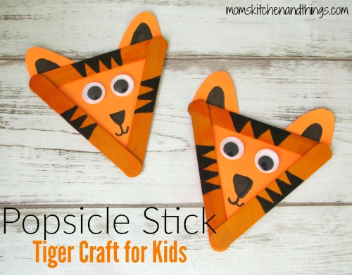 Popsicle Stick Tiger Craft for Kids
