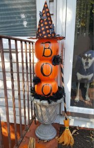 Plastic Pumpkin Front Porch Decoration - Crafty Morning