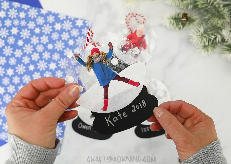 Paper Snow Globe Ornaments - Cricut Joy Holiday Gift
