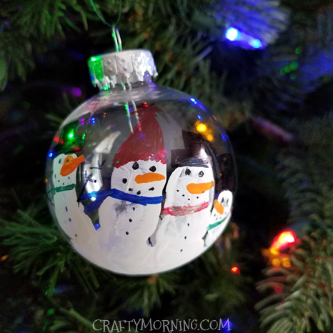 Handprint Snowman Ornament Keepsake