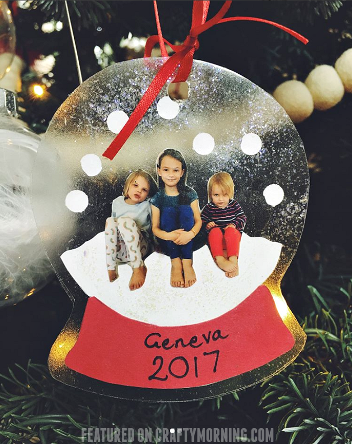 DIY Snow Globe Ornaments Kids Craft