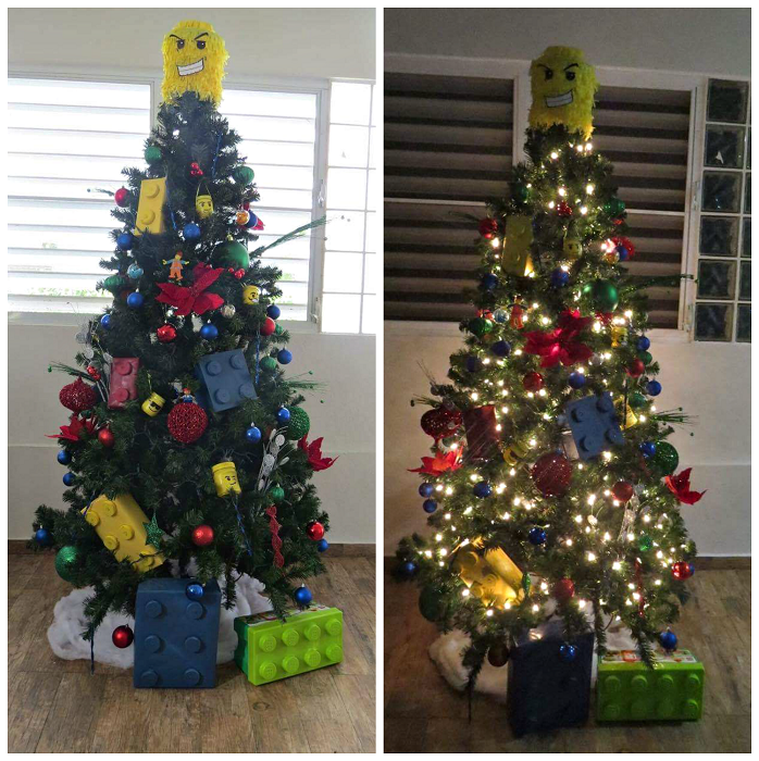 DIY Lego Themed Christmas Tree