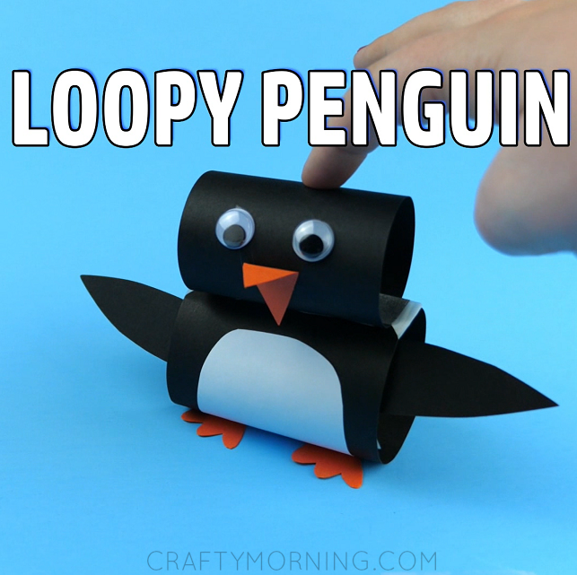 Loopy Paper Penguin Craft