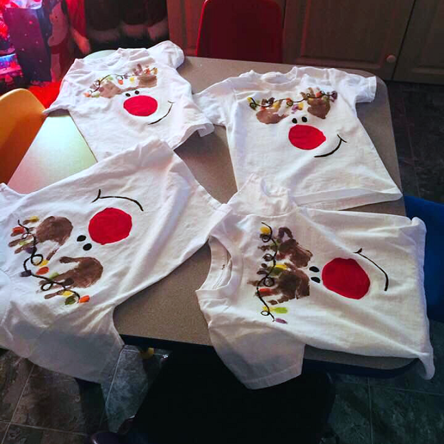 Handprint Reindeer T-Shirts for Kids