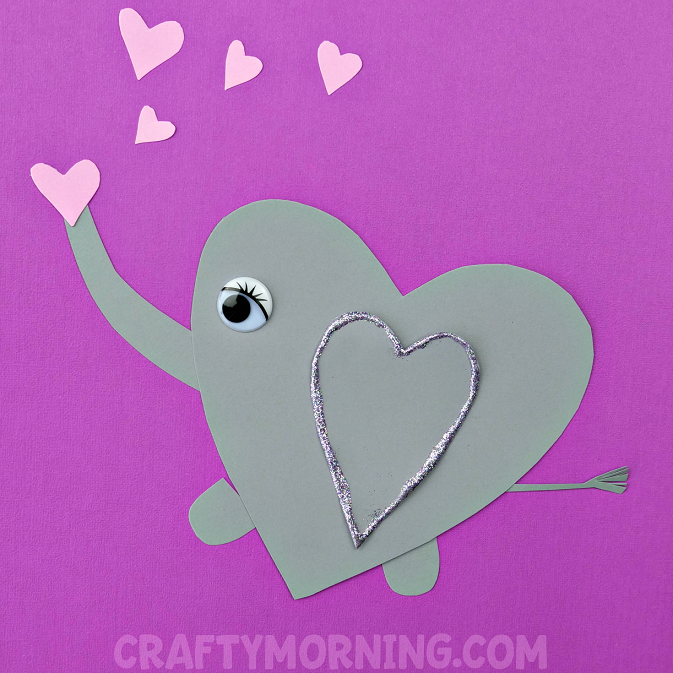 Heart Elephant Valentine Craft