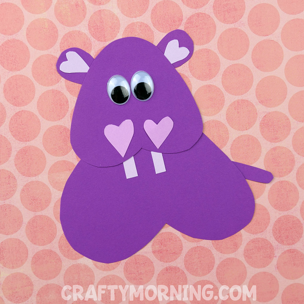 Heart Hippo Valentine Craft