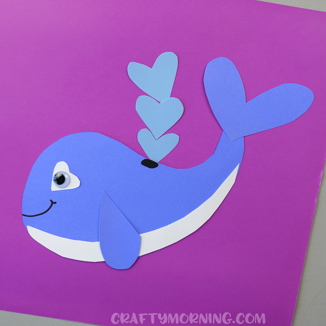 Heart Whale Valentine Craft