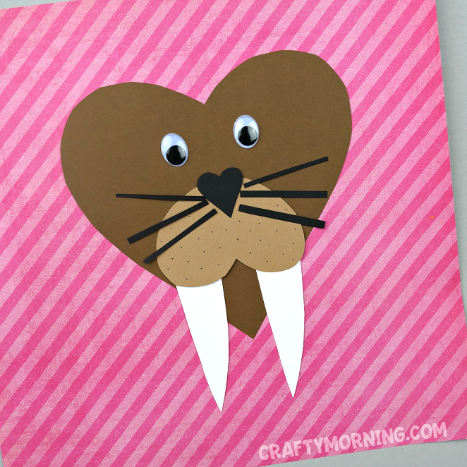 Heart Walrus Valentine Craft