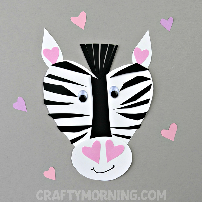 Heart Zebra Valentine Craft