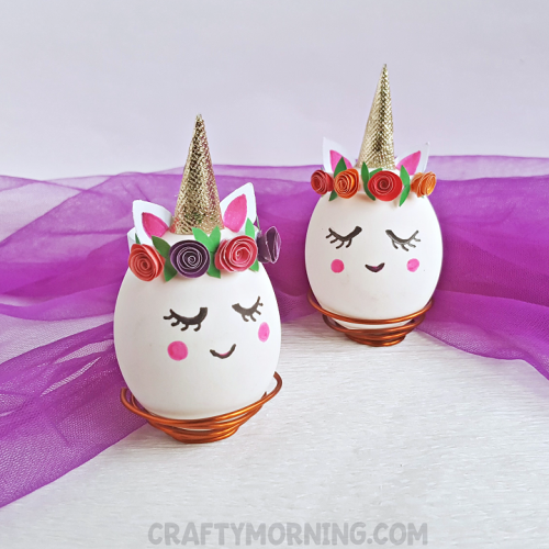 Unicorn Easter Egg Decorating - Crafty Morning