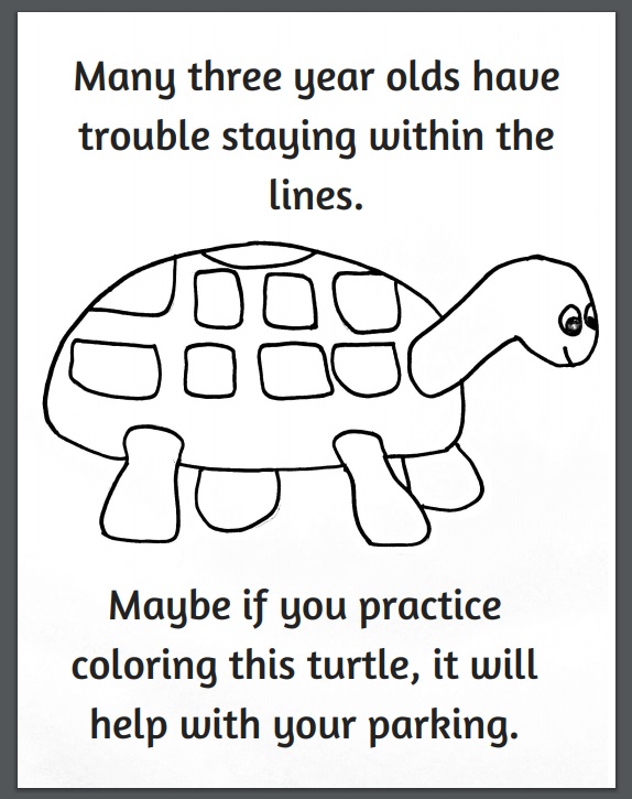 Funny Turtle Parking Coloring Page Crafty Morning