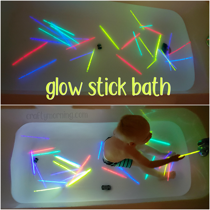 Glow Stick Bath (Kids Activity)