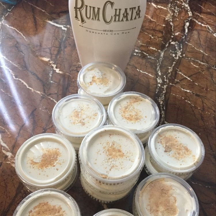 RumChata Cheesecake Pudding Shots.
