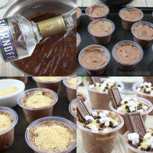 S'mores Pudding Shots - Crafty Morning