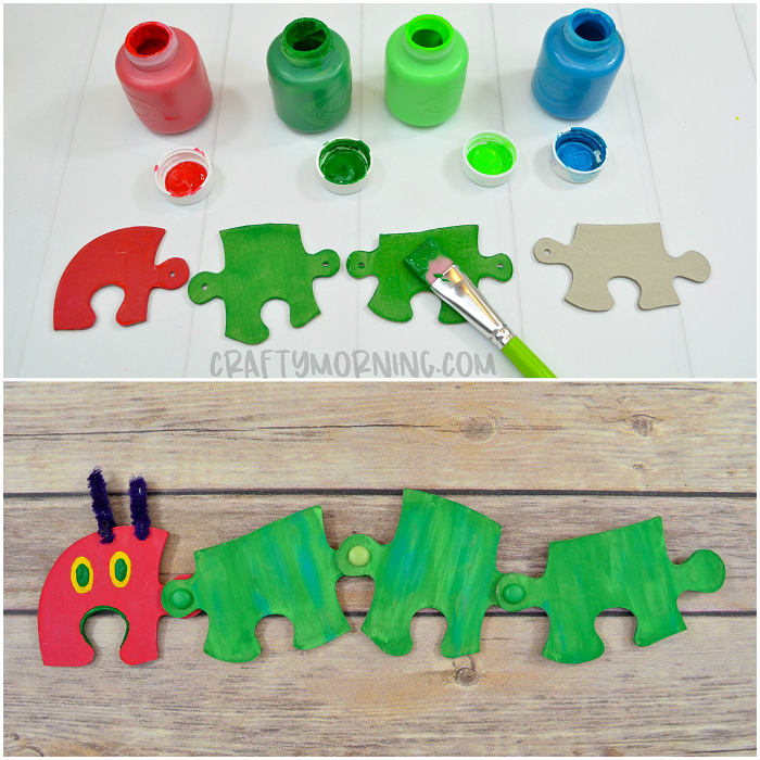 Moving Very Hungry Caterpillar Puzzle Craft