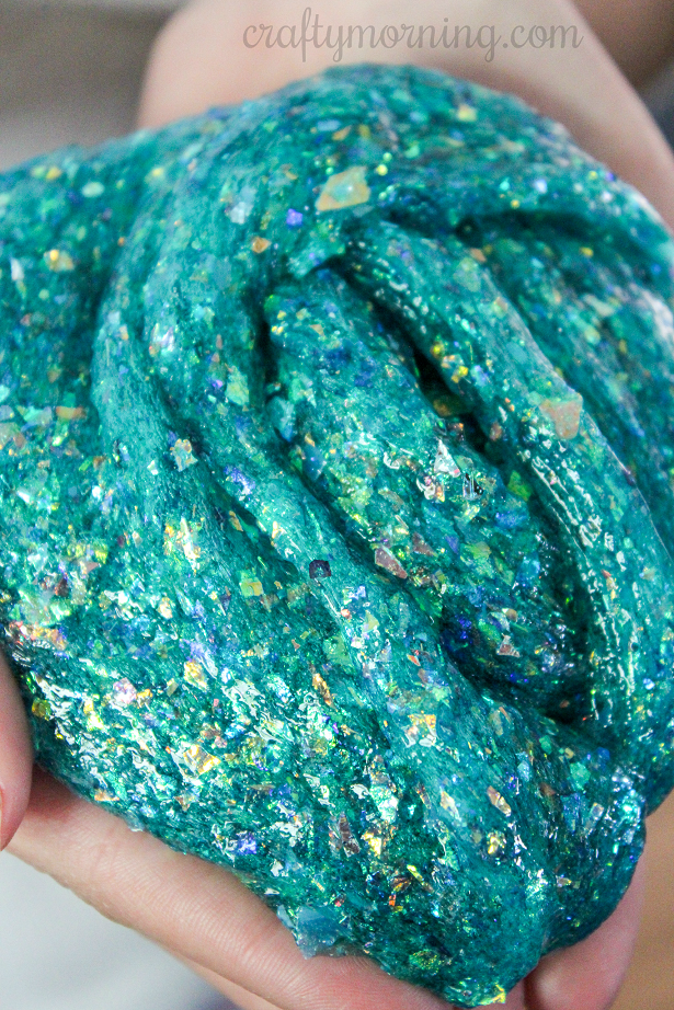 Sparkly Mermaid Slime Recipe - Crafty Morning