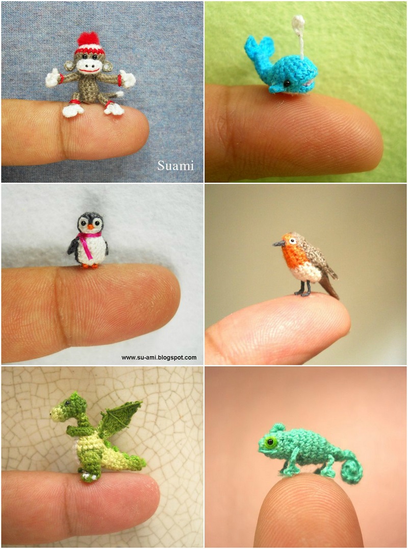 These Miniature Crochet Animals Are So Tiny, They Will Sit On Your Finger  Tip - Crafty Morning