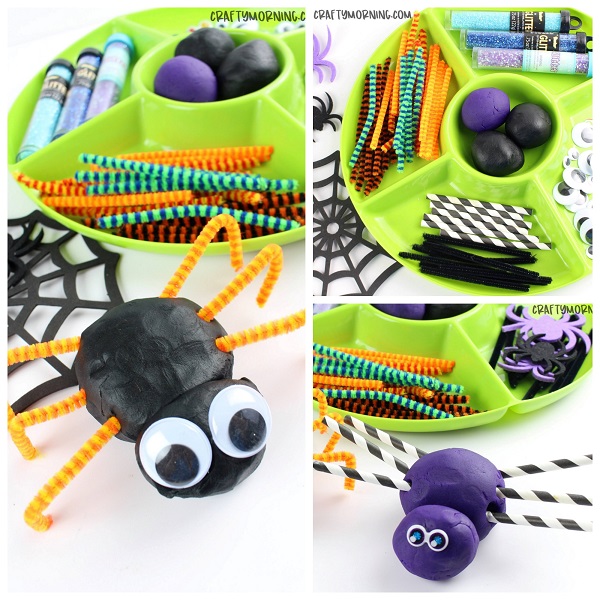 Build a Spider Playdough Activity