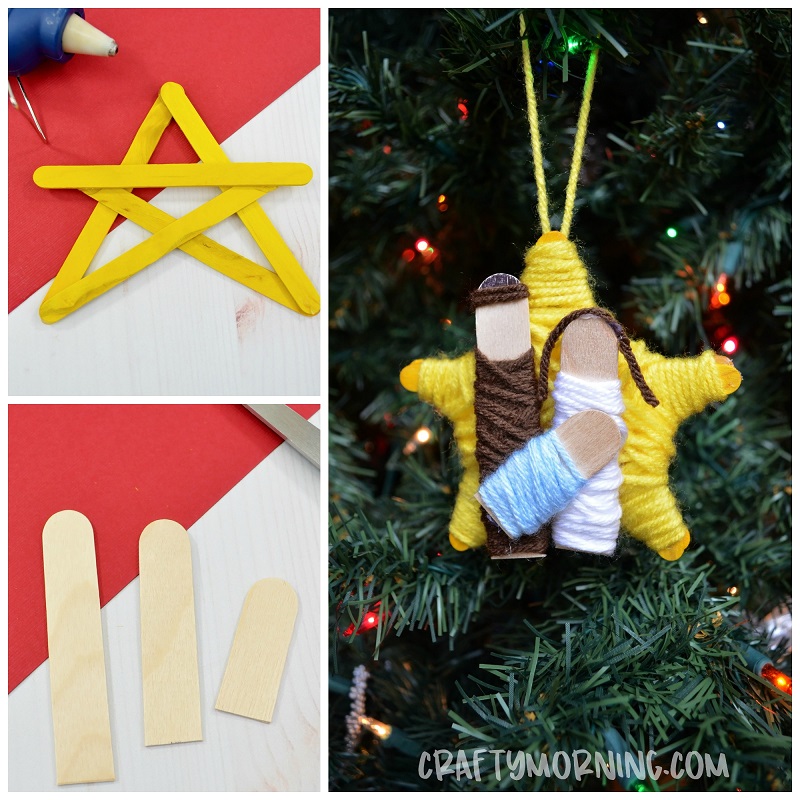 Popsicle Stick Nativity Ornament Craft