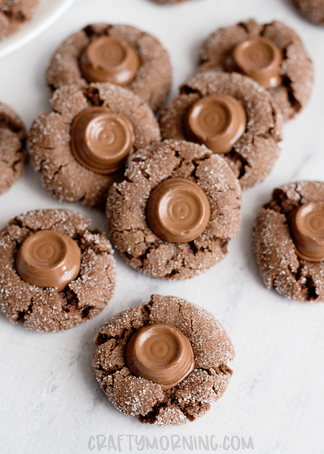 Chocolate Rolo Blossom Cookies