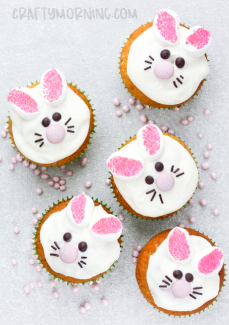 Bunny Cupcakes with Marshmallow Ears