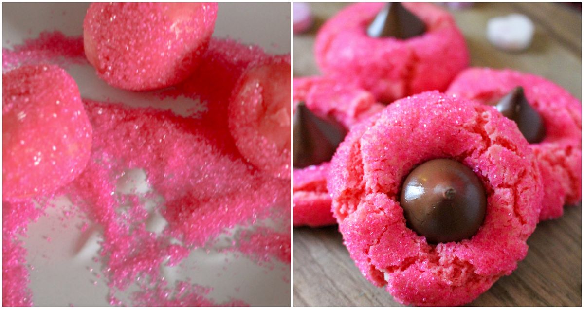 Pink Kiss Cookies