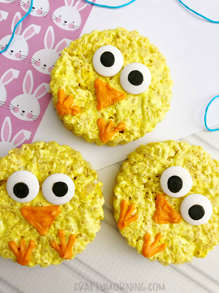 Rice Krispie Easter Chicks - Crafty Morning