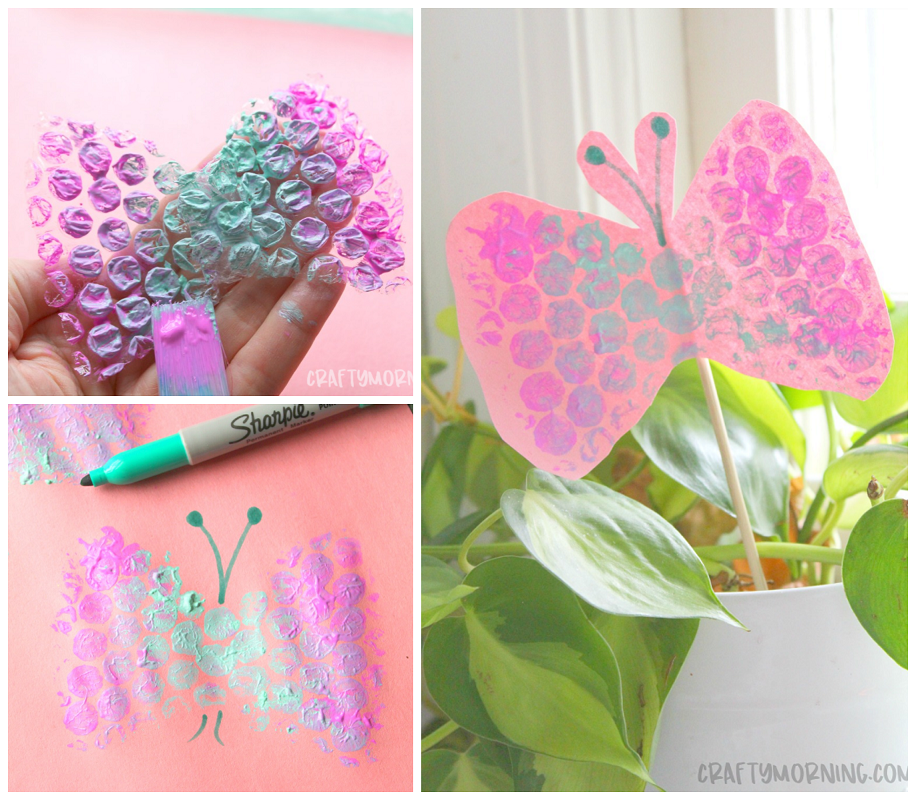 Bubble Wrap Butterfly Stamps