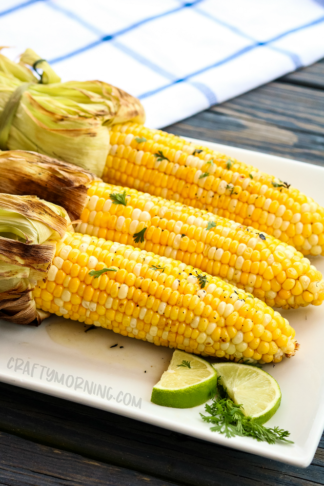 Grilled Corn with Sweet Cilantro Lime Butter