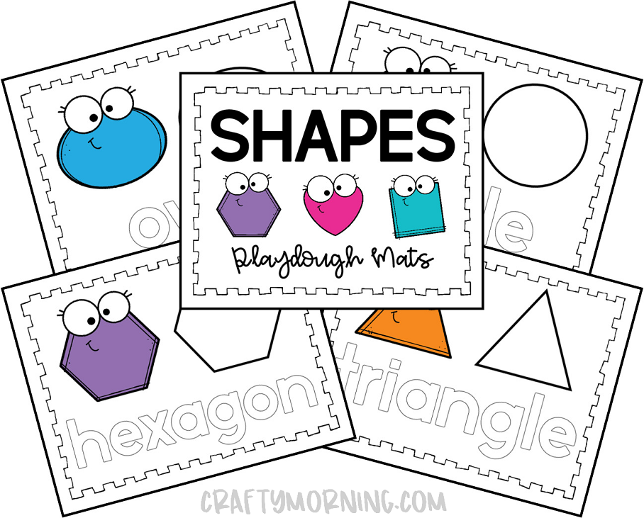 Playdough shape mats