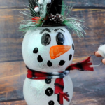 Lighted Fish Bowl Snowman - Crafty Morning