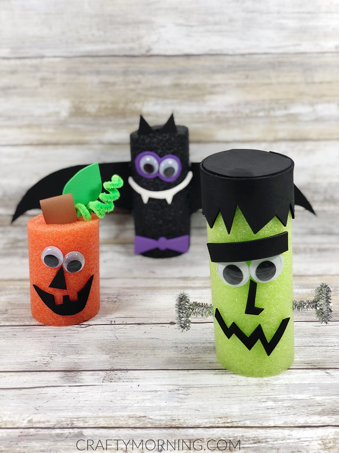 Pool Noodle Halloween Creatures - Crafty Morning