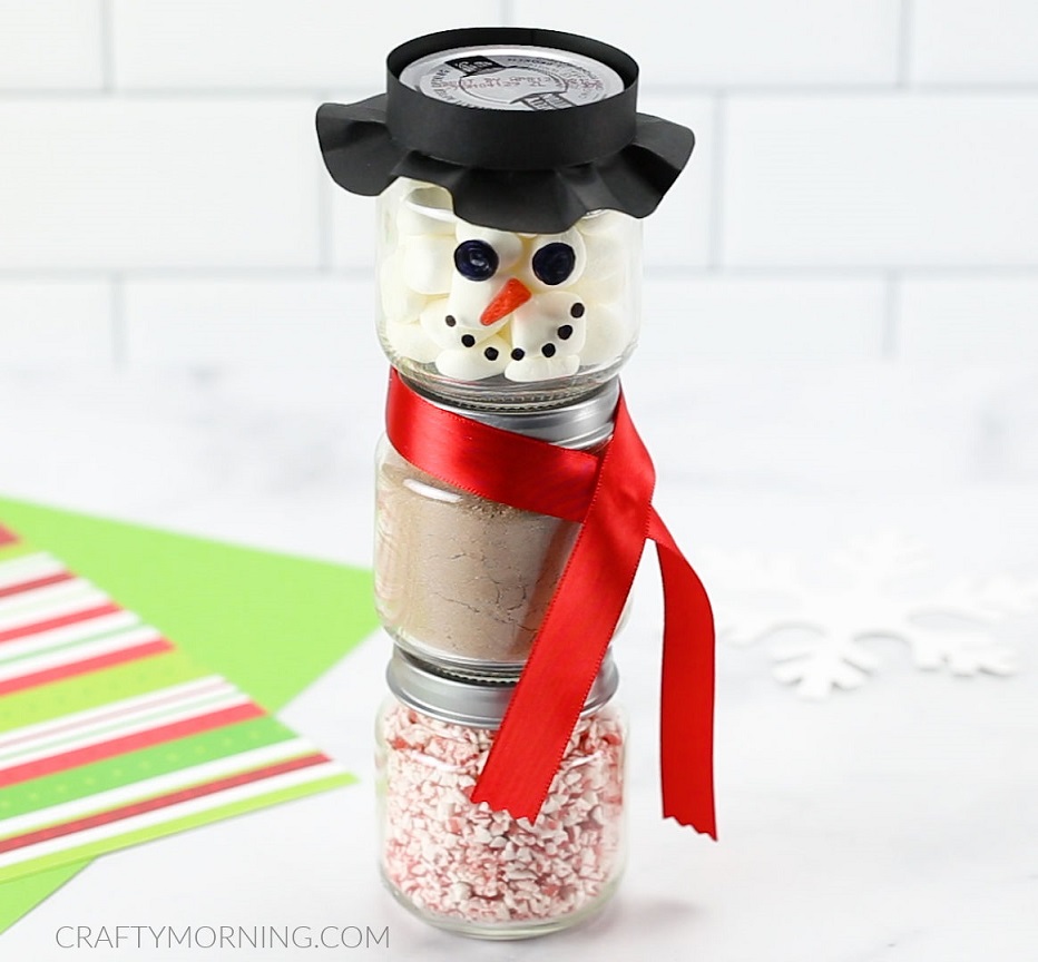 Baby Food Jar Hot Cocoa Snowmen Gifts