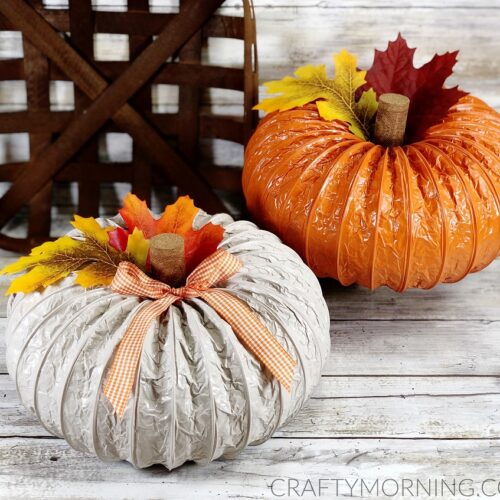 How to Make Dryer Vent Pumpkins - Crafty Morning