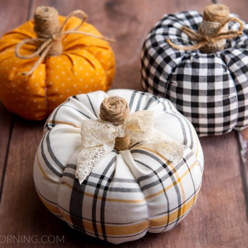 How to Cover Pumpkins with Fabric + Decorating Tips - CATHIE