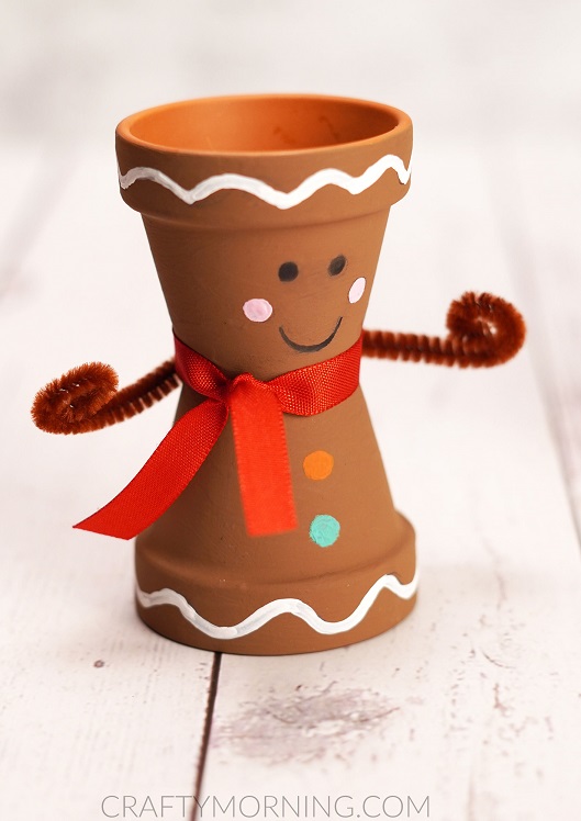 Gingerbread Man Candy Pots - Crafty Morning