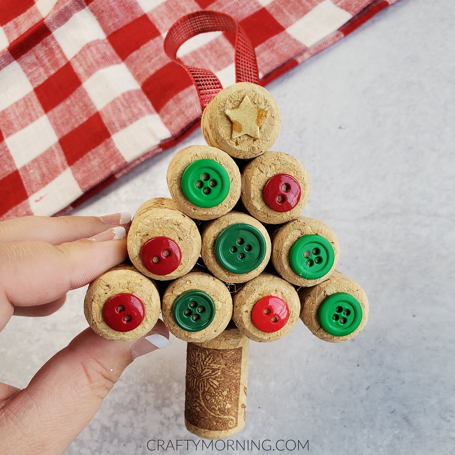Wine Cork Christmas Tree Ornaments