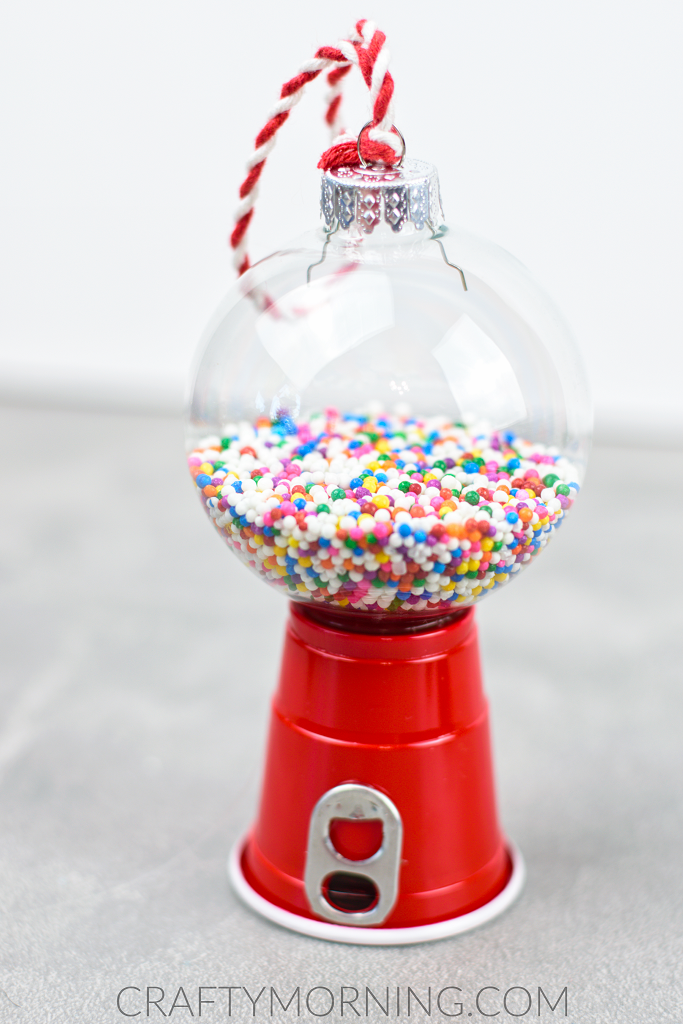 Mini Red Solo Cup Gumball Machine Ornament Crafty Morning - Diy Bubble Gum Machine Ornament