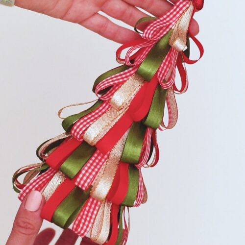 Ribbon Loop Christmas Tree Craft - Crafty Morning