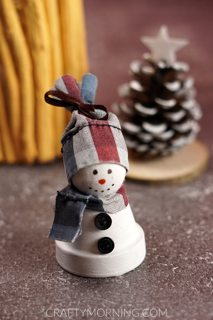 Clay Pot Snowman Craft