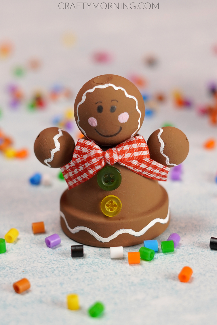Mini Clay Pot Gingerbread Man