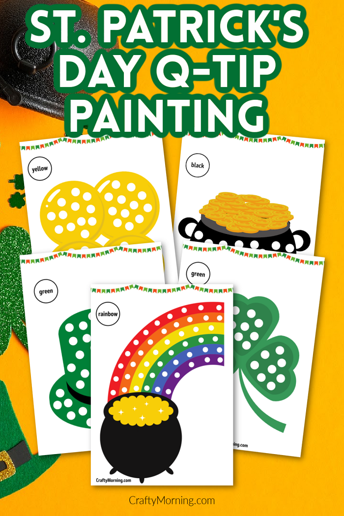 St. Patrick's Day Q-Tip Painting Printables