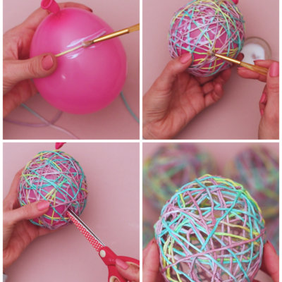 How to Make Balloon Yarn Easter Eggs