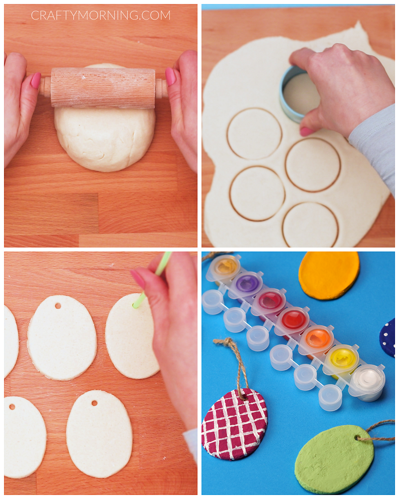 How to Make Salt Dough Easter Egg Ornaments