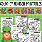 St. Patrick's Day Color by Number Printables