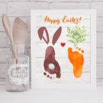 Easter Footprint Bunny and Carrot Craft
