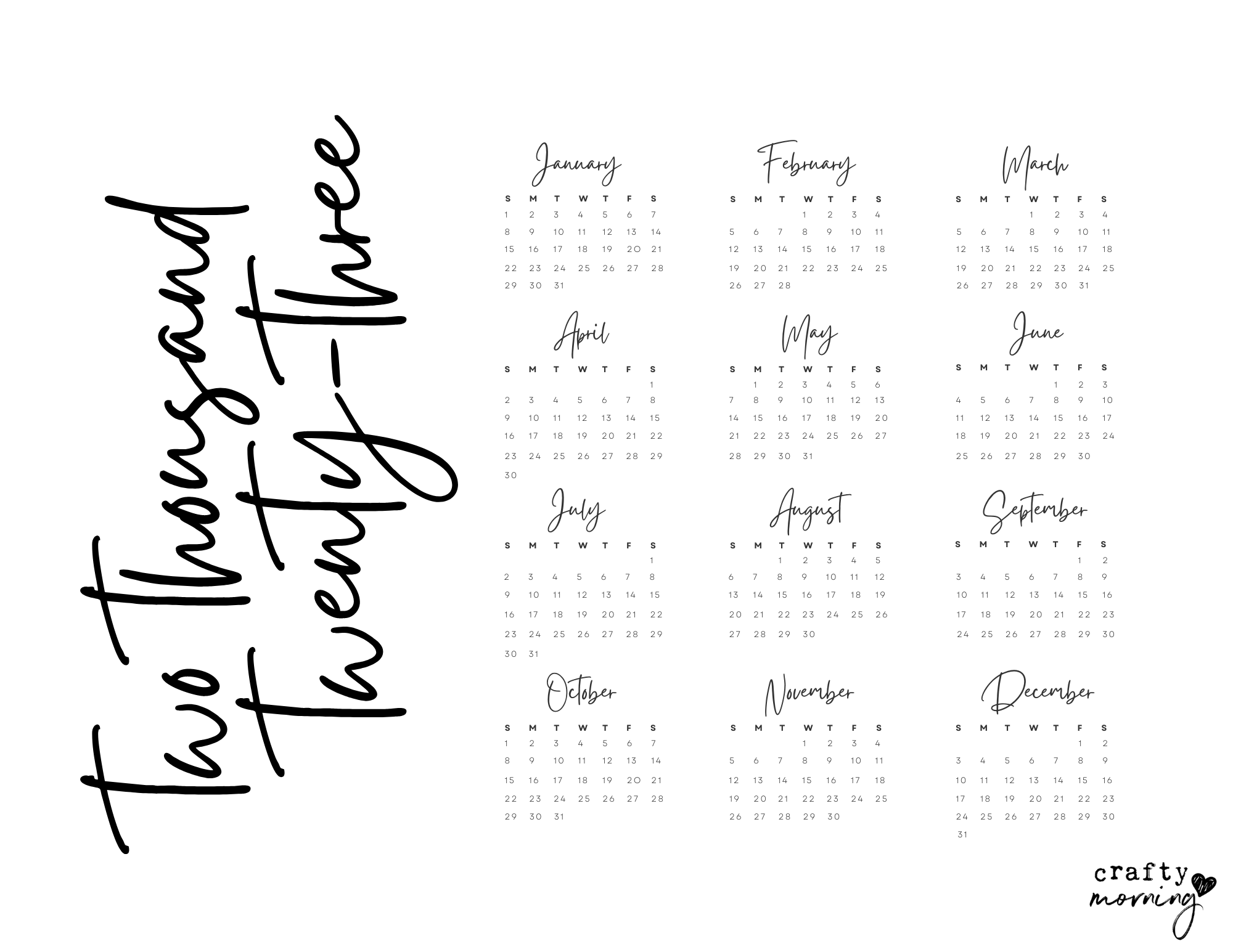 2024 Full Year Calendar With Holidays Printable
